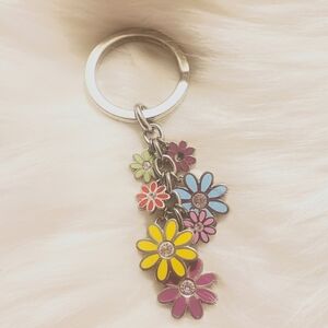 Coach Floral Daisy Keychain